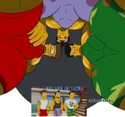 20th_century_fox 20th_century_studios 3boys abs bara big_breasts big_muscles big_penis big_thighs boy cock dick dieguitokey digital_drawing_(artwork) digital_media_(artwork) erection gay gay_male male male_only muscles muscular muscular_male naked nude nude_male penis penis_out pov short_hair solo_focus spread_legs standing straight tagme testicles the_simpsons thick_butt thick_legs thick_penis thick_thighs thighs uncensored unknown_character vein veiny_penis yaoi yellow_body