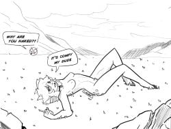 anthro aroused aroused_face ass bedroom_eyes body_hair bovid breasts cigarette deer dialogue drugged drugs elmistorr embarrassed european_mythology exhibitionism eyelashes faun female fluffy fur grass greek_mythology green_eyes hair half-closed_eyes hooves looking_at_viewer looking_back looking_back_at_viewer lying lying_on_grass lying_on_ground mammal marijuana messy_hair mythology narrowed_eyes nature nature_background nipples nude nudist on_ground open_mouth plant satyr seductive short_hair small_breasts smile smiling_at_viewer smoking smoking_cigarette solo speech_bubble substance_intoxication thalia_(elmistorr)