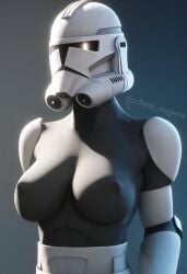 accurate_art_style ai ai-created ai_art ai_assisted ai_generated big_breasts big_nipples boobs breasts clone clone_armor clone_trooper clone_wars comfyui duchess_eugene helmet huge_breasts rule_63 stable_diffusion star_wars tagme