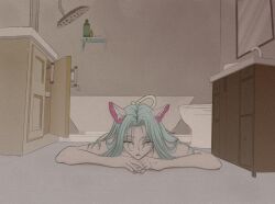 1girls animal_ears animated ass ass_shake bathroom big_ass bubble_butt catgirl chokichocat dialogue face_down_ass_up fat_ass female female_only grey_hair huge_ass indoors jiggle jiggling_ass large_ass looking_at_viewer original original_character panties retro_artstyle shaking_ass solo tail talking_to_viewer text thick_ass thick_thighs thunder_thighs top-down_bottom-up twerking wide_hips wobbling_ass