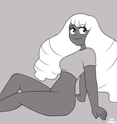 1girls bottomless dark_skin female gp_spices jacinthe_(pokemon) pokemon pokemon_za sitting tagme