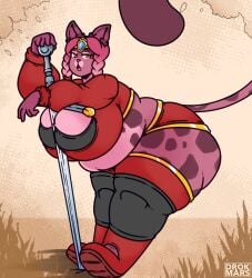 big_breasts breasts cleavage drokmars female furry huge_breasts tagme thick_thighs wide_hips