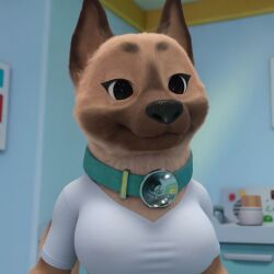 anthro apple_tv boobs breasts canine dog dr._pawell dr._pawell_(pretzel_and_the_puppies) female female_only german_shepherd pretzel_and_the_puppies tits