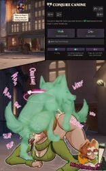 animal_genitalia animal_penis begging_for_more bodily_fluids bottomless bottomwear breasts canid canine canine_genitalia canine_penis canis clothed clothing comic cum cum_inside deadlock domestic_dog english_text female female_on_feral feral gameplay_mechanics genital_fluids genitals ghost_sex hair hi_res mammal medium_breasts medium_hair orange_hair paige_(deadlock) penetration penis questionable_consent scorchedrose9 skirt skirt_removed speech_bubble story_in_picture sweater sweater_only sweater_vest text topwear topwear_only tremble_spikes vaginal_penetration valve vest zoophilia