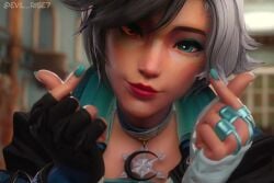 1girls 3d 3d_animation animated big_breasts black_hair blue_eye blue_eyes breasts busty clothed clothing cute evil_rise7 female female_focus finger_heart hair_over_one_eye hand_heart heart heart_gesture heart_symbol heterochromia ice kissing kissing_viewer korean_heart large_breasts light-skinned_female light_skin looking_at_viewer luna_snow luna_snow_(marvel_rivals) marvel marvel_comics marvel_rivals multicolored_hair not_porn orange_eye orange_eyes pov_kiss short_hair short_playtime shorter_than_10_seconds smile smiling_at_viewer solo solo_female solo_focus sound sound_effects tagme thick_thighs thighs two_tone_hair video white_hair wholesome