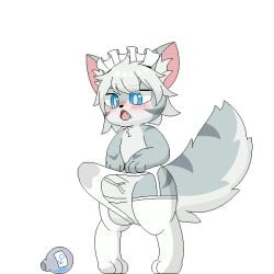 animated anthro changed_(video_game) clothing erection garter_belt garter_straps male male_only milkis2000 panties potion solo underwear