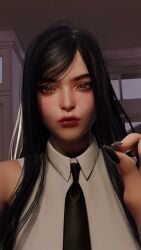 1girls 3d 3d_animation animated food lazyprocrastinator looking_at_viewer makeup pov stellar_blade tagme valentine's_day video