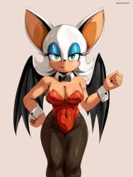 breasts leotard pantyhose rouge_the_bat sonic_(series) soranygy