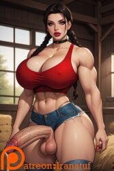 1futa ai_art ai_generated big_ass big_balls big_breasts big_butt big_penis dickgirl futa_only futanari huge_ass huge_breasts huge_cock long_hair muscular patreon_username six_pack solo solo_futa toned