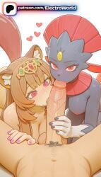 1boy 1girls 2026 2girls ai_generated animal_ears anthro aqua_nails artist_name black_nails blowjob blowjob_face blue_nails blush breasts bust chest cock dick electroworld exposed_nipples fellatio female ffm_threesome forehead_jewel green_nails group_sex hi_res high_quality high_resolution highres large_penis licking licking_penis multiple_fellatio multiple_girls nail_polish nipples nipples_outside oral oral_sex patreon patreon_username penis pink_nails pokemon purple_nails red_eyes red_nails stable_diffusion straight sucking testicle_sucking testicles uncensored veins veiny_penis watermark weavile yellow_nails