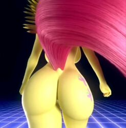 eqamrd fluttershy_(mlp) my_little_pony sideboob sound tagme video walk_cycle walking_away