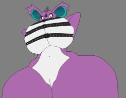 alternative_fashion angel_(jospehvan) anthro belt_bra big_breasts breasts female generation_1_pokemon genitals goth green_eyes hands_behind_head hi_res huge_breasts intersex_(lore) jospehvan looking_down low-angle_view makeup mascara mismatched_sexual_dimorphism nidoking nintendo pokemon pokemon_(species) purple_body solo thick_thighs vulva worm's-eye_view