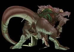 anus ass balls bandaged_tail bent_over blush bottomless clothing concosive cum gaping gaping_anus gloves goggles grabbing_balls grey_body grey_fur handwear happy knot league_of_legends loincloth looking_pleasured penis presenting_hindquarters rat rat_tail rear_view rodent saliva sharp_teeth spread_legs spreading standing sweat tail_wraps twitch_(lol) vest