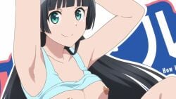 10s areola_slip ass_shake black_hair black_shirt blonde_hair blue_e blue_eyes blue_shirt bottomless bottomless_female breasts_out brown_hair dumbbell_nan_kilo_moteru? edited erect_nipples gina_boyd green_eyes hip_sway long_hair music nipples oerba_yun_fang peppymcfalco_(editor) pussy sakura_hibiki shirt_lift shirt_up souryuuin_akemi tachibana_satomi tagme tan tank_top tanktop third-party_edit topless topless_female twintails uehara_ayaka underboob video white_hair white_shirt