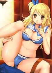 bra esther-shen fairy_tail female lucy_heartfilia panties solo