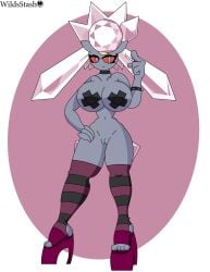 anthro anthro_pokemon anthropomorphic big_breasts big_thighs booty_shorts breasts cigarette diancie diancie_pokemon female female_only goth goth_girl gothic gothic_girl high_heels holding_cigarette legendary_pokemon mythical_pokemon naked naked_female nipples nsfw nude nude_female pasties pokegal pokegirl pokemon pokemon_(species) pokemon_anthro pokemon_fanart pokemon_nsfw pokemorph pussy sexy shoes socks stirrup_leggings straps_on_boobs thicc_and_curvy thicc_girl thicc_thighs thick_and_curvy thick_girl thick_thighs tights topless topless_female vagina wildsstash