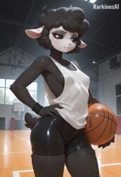 1female 1girls 2025 2025s 2d 2d_(artwork) 2d_artwork ai ai-created ai_art ai_assisted ai_generated anthro anthro_female anthro_only anthrofied artist_name baba_chops baba_chops_(poppy_playtime) ball_(object) basketball basketball_(ball) bedroom_eyes belly_button black_body black_eyes black_fur black_hair black_sclera black_sheep black_short_shorts black_shorts black_tail black_wool bovid bovid_humanoid bovine bovine_ears bovine_girl bovine_humanoid bovine_tail breasts caprine caprine_ears caprine_humanoid cotton_tail critters_(poppy_playtime) crop_top curly_hair english english_text eyebrows eyelashes female female_anthro female_focus female_only fur furry furry_female furry_only gym_bottomwear gym_clothes gym_clothing gym_shirt gym_shorts hair half-closed_eyes hi_res high_quality high_resolution highres holding holding_ball holding_basketball holding_object illustrious_(stable_diffusion) karkinosai looking_at_viewer mammal medium_breasts mob_entertainment mob_games nightmare_critters no_humans pink_inner_ear pony_diffusion_(model) pony_diffusion_xl poppy_playtime poppy_playtime_(chapter_4) pupils serious serious_face serious_look sheep sheep_ears sheep_girl sheep_humanoid sheep_tail sheepgirl sheeps shirt short_hair short_shorts shorts smiling_critters solo solo_female solo_focus stable_diffusion standing tail tank_top text thick_thighs thighs tight_clothing tight_shorts video_games white_body white_ears white_eyes white_face white_pupils white_shirt white_skin wide_hips wool wool_(fur) wool_hair