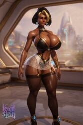 1girls 2026 3d 3d_render ai_assisted ai_generated belt big_breasts bikini black_hair blizzard_entertainment blonde_hair boob_window bracelet brown_body brown_skin cinematic_lighting cleavage confident dark-skinned_female dark_skin detailed_background domina dyed_hair earrings female femdom fit fit_female front_view garter garter_belt garter_straps gold_jewelry halterneck heavy high_quality high_resolution highlights highres hourglass_figure huge_breasts indian indian_female indoors jewelry lace legwear lewdstein looking_at_viewer mature_female microskirt milf nail_polish overwatch overwatch_2 parody revealing_clothes short_hair side_view sideboob slim_waist solo_focus stockings straps strong_female thick_legs thick_thighs thighhighs thin_waist video_game_character voluptuous voluptuous_female wide_hips