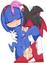 2008 anal blush breasts cum eulipotyphlan fan_character female hedgehog male mammal perverted_bunny pussy sonic_(series) straight