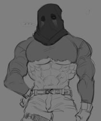 ... abs abs_visible bara big_muscles blue_eye blue_eyes buff call_of_duty call_of_duty_modern_warfare_(2019) call_of_duty_modern_warfare_2_(2022) call_of_duty_modern_warfare_3_(2023) cod damaged_clothes damaged_clothing gay gray_background grey_background konig male male_only monochromatic monochrome monochrome_background muscles muscles_through_clothes muscular muscular_chest muscular_male n_o_v_a_qj shirtless shirtless_(male) shirtless_male sniper_veil solid_background solid_color_background torn_clothes torn_clothing torn_shirt yaoi
