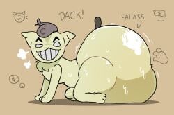 balls big_butt blush bodily_fluids body_blush butt butt_blush clothing dack_(mewgenics) domestic_cat empty_eyes english_text facial_markings felid feline felis femboy feral floating_hands forehead_markings fur gay gay_anal genitals glistening glistening_butt head_markings headgear headgear_only headwear headwear_only hi_res homosexual homosexual_male huge_butt hyper hyper_butt looking_at_viewer male male/male male_focus male_only male_penetrated mammal markings mewgenics money_bag mostly_nude neck_tuft nude pawplants penis simple_background smug_grin solo steam sweat sweaty_butt teasing teasing_viewer teasing_with_butt text thick_thighs toothy_grin tuft wide_hips yellow_body yellow_fur