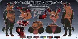2026 agroalba andromorph anthro anus aurochs beard belly bovid bovine chaing clothing color_swatch ear_piercing ear_ring facial_hair hat headgear headwear hi_res horn intersex magic mammal model_sheet nipple_piercing nipples nonbinary_(lore) nude piercing recently_extinct_species ring_piercing segurus_moon solo tattoo teats teeth tongue udders uvula