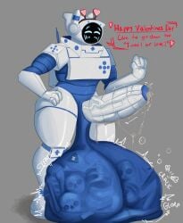 android android_boy bones_in_balls clyde_(jaymesvore) cock_vore cum_digestion dialogue digested_prey digestion english_text grey_cum holidays human_prey humanoid_penis hyper_penis jaymesvore male_only mass_vore nurse offering_to_viewer robot_boy robot_humanoid skull unusual_cum valentine's_day veiny_penis vore