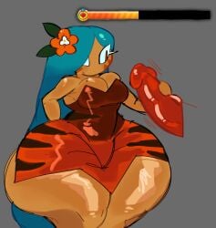big_ass big_breasts big_eyes big_penis big_thighs blue_hair cat_eyes chalkpaste cleavage clothes_too_small cookie_run cookie_run_ovenbreak disembodied_penis dress emotionless emotionless_handjob flower_in_hair gigantic_thighs gray_background grey_background handjob huge_ass huge_thighs hyper hyper_ass hyper_thighs long_hair long_hair_female no_mouth orange_dress overflowing_breasts sharp_eyes simple_background standing staring staring_at_penis stroking_penis tagme thick_thighs tiger_lily_cookie tiger_print too_small_clothes very_long_hair very_long_hair_female wide_hips