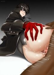ahe_gao ai_generated akira_kurusu anal animated ass_focus comfyui cum_drip drooling from_behind gay intense_sex joker_(persona) male male/male muscular muscular_male oiled persona persona_5 ren_amamiya shiny_skin stable_diffusion sweat tagme tongue_out video
