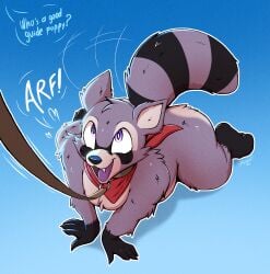 rambley raccoon from indigo park by kyron-ladon