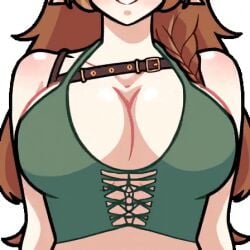 1girl 1girls 2d 2d_(artwork) 2d_animation animated animated_gif bare_shoulders big_breasts bouncing_breasts breast_focus breast_jiggle breasts breasts_focus brown_hair busty cleavage cleavage_window curvaceous curvy curvy_female curvy_figure emote female female_focus female_only gif huge_breasts jiggle jiggling_breasts large_breasts light-skinned_female light_skin littlewolf_(artist) long_hair oc original original_character pov pov_breasts shaking_breasts shiny shiny_breasts shiny_shoulders shiny_skin simple_background smile smiling solo solo_female solo_focus sonny_(sonneflower) tagme virtual_youtuber voluptuous voluptuous_female vtuber white_background