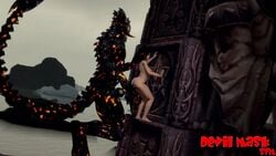 3d animated black_hair demon devilmask female human monster penetration penis sfm sound tagme video