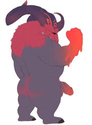 1boy anthro ass balls beard body_hair bovid butt_hair caprine dark_body dark_skin facial_hair fur genitals horn islate_(artist) lava league_of_legends looking_away male male_only mammal musclegut nude ornn penis pubes red_body red_fur riot_games solo standing vein veiny_penis video_games