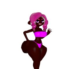 ass_cheeks big_ass big_booty big_butt booty_cheeks bubble_ass bubble_booty bubble_butt butt_cheeks g-string_panties kaibernation octoling_girl splatoon tube_bra