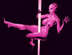 1girls alien alien_girl areola areolae asari big_breasts big_nipples breasts dancer erect_nipples female female_only huge_breasts large_breasts lips lipstick looking_at_viewer mass_effect naked naked_female nipples nude nude_female pink_body pink_skin rivawi smile smiling smiling_at_viewer stripped stripper stripper_pole teeth