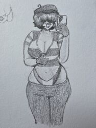 1girls big_breasts drawing drawn female female_focus female_only huge_breasts neptuneyaboy reference reference_image reference_image_at_source sketch sketch_page solo solo_female solo_focus thick_thighs thunder_thighs twitter_link