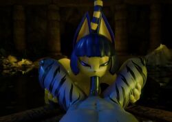 1boy 3d 3d_(artwork) 3d_animation animal_crossing animated ankha ankha_(animal_crossing) anthro anthro_on_anthro anthro_only anthro_penetrating blender blender_(software) blowjob breasts cheek_bulge cock_gobble cock_hungry cum cum_in_mouth cum_in_throat cum_out_nose deepthroat duo egypt enthusiastic_fellatio fellatio female female_focus female_penetrated femdom furry furry_female furry_male furry_only highres licking_penis liwih looking_at_viewer mouthful naked night no_gag_reflex nude pov pov_eye_contact rolling_eyes sound straight swallowing tagme theblackmissus thesoundeditguy video voice_acted warfare_machine warfaremachine_(modeler) wet