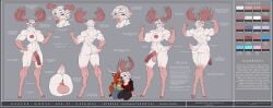 abs absurd_res animal_genitalia animal_penis anthro antlers balls big_breasts breasts bulge clothing cloven_hooves deer english_text equine_genitalia equine_penis flaccid flexing flexing_bicep flexing_both_biceps furry_specific_accessory genitals gynomorph harper_(s1lvers1ren) herm hi_res hooves horn intersex mammal medial_ring model_sheet moose muscular muscular_gynomorph muscular_intersex new_world_deer nude penis text vulva wmdiscovery93