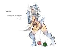 2018 absurd_res anthro anus ass blue_eyes blush braided_hair breasts daenerys_targaryen dragon egg egg_laying female game_of_thrones hair hi_res nipple_outline open_mouth pussy pussy_juice scratching simple_background solo sweat sweatdrop tail transformation watsup white_background