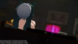 1boy 1girls 3d 3d_animation alternate_breast_size animated areolae belly_button blush bouncing_breasts breasts cum cum_in_pussy cum_inside cum_leaking_out_of_pussy green_eyes green_hair hoyoverse huge_breasts indoors light-skinned_female light-skinned_male light_skin longer_than_30_seconds mihoyo nipples nose_blush opennsfwsp penetration penis qingyi_(zenless_zone_zero) reverse_suspended_congress room sex sound thick_thighs twintails vaginal_penetration vast3d_(vasst3d) video voice_acted wise_(zenless_zone_zero) zenless_zone_zero