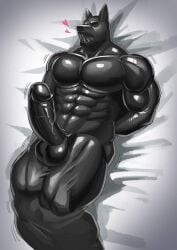 2024 anthro asphyxiation bed big_penis biped canid canine canis clothing furniture gay genitals hi_res huge_cock humanoid_genitalia humanoid_penis latex latex_clothing latex_skinsuit lying male mammal muscular muscular_anthro muscular_male muscular_sub on_back on_bed penis skinsuit solo submissive submissive_anthro submissive_male tight_clothing vein veiny_penis wolf yejibudingzi