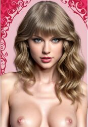 1girls ai_generated blonde_hair breasts female taylor_swift valentine's_day