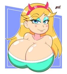 1girls 2d_(artwork) big_breasts breasts clothing disney_channel goil_drawing long_hair smile solo_female star_butterfly star_vs_the_forces_of_evil tagme