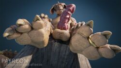 3d_(artwork) anthro aquafreeze balls digital_media_(artwork) genitals kag_(aquafreeze) kobold male penis scales scalie solo