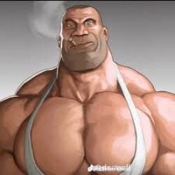 ambatukam andres_wrld buff buff_fetish male_focus male_only meme soldier_(team_fortress_2) team_fortress_2 tf2