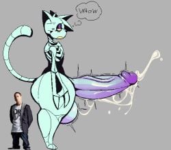 animated_skeleton anthro balls big_balls big_penis bodily_fluids bone cum cumshot domestic_cat ejaculation eminem erection felid feline felis genital_fluids genitals huge_cock human male mammal penis skeleton skull_cat_(xexeezy) thick_thighs undead wide_hips xexeezy