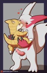 2boys after_sex anal ass blush claws closed_eyes cum cum_in_ass cum_inside duo erection fur furry gay hi_res interspecies kissing larger_male male nintendo nude orgasm penis pokémon_(species) pokemon pokemon_(species) pokemon_rgby pokemon_rse sandshrew scalie simple_background size_difference smaller_male tapering_penis testicles text url video_games vitrex watermark yaoi zangoose