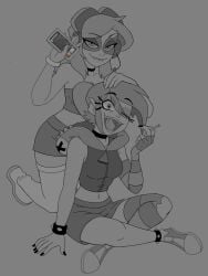 cartoon_network clothed demencia_(villainous) garlock hbo_max miss_heed_(villainous) phone smile villainous