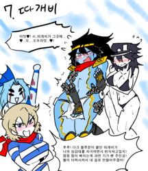 bikini breasts captain_tennille dark_blue_moon embarrassed female female_jotaro jojo's_bizarre_adventure jotaro_kujo mannungei rule_63 school_uniform schoolgirl stand_(jjba) star_platinum stardust_crusaders translated yuri