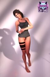 3d brown_hair busty catdad3d_(artist) female female_focus female_only hourglass_figure lara_croft lara_croft_(survivor) long_hair ponytail tagme tattoo tomb_raider tomb_raider_(survivor) wide_hips